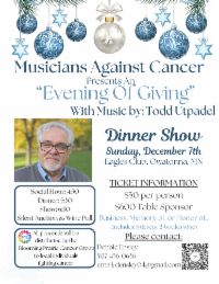 Musicians against cancer, todd utpadel, cancer benefit,