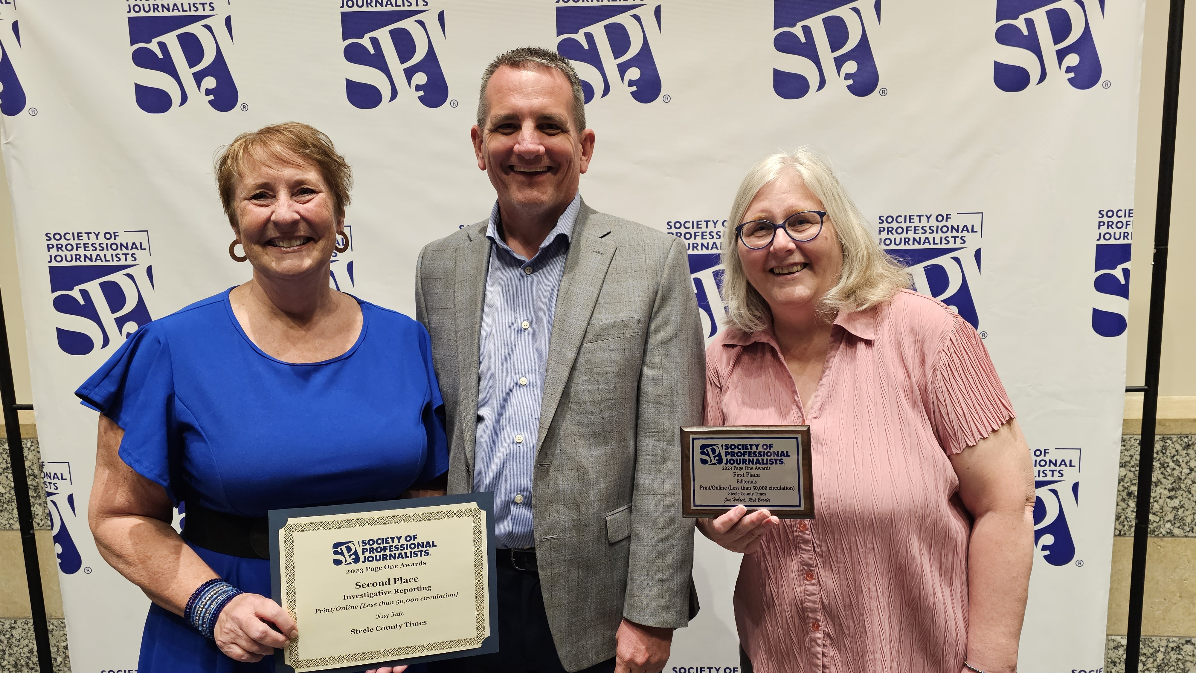 SPJ Awards, Steele County Times, newspaper awards, journalist
