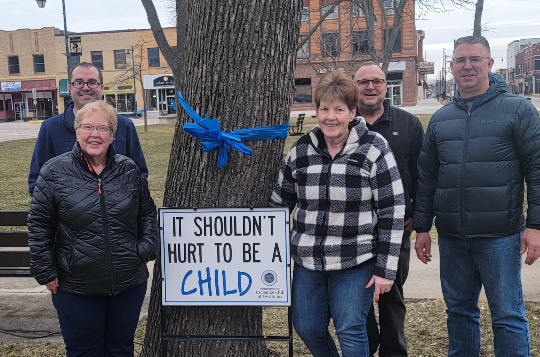 blue ribbons, child abuse prevention, owatonna