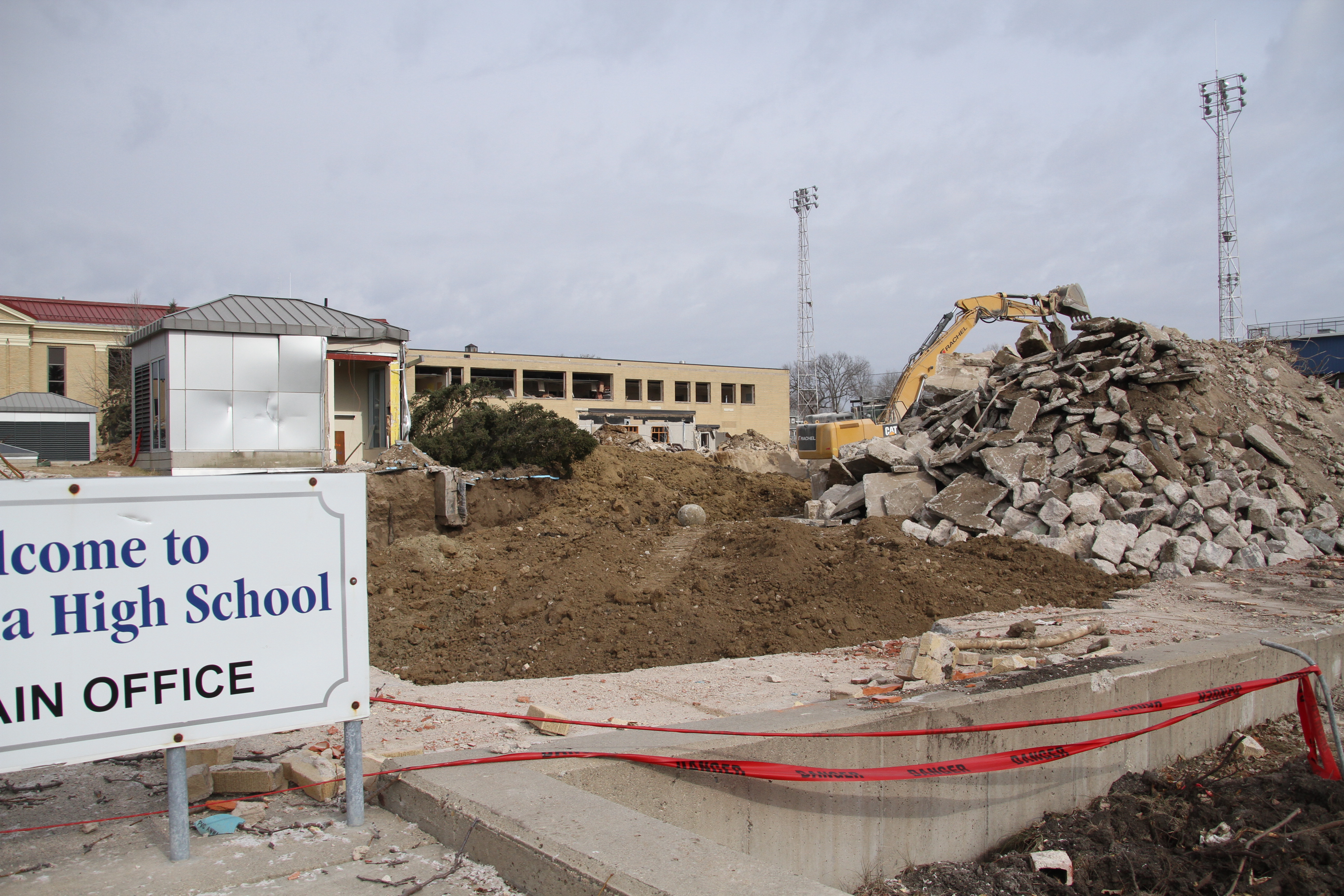 owatonna high school, bricks, demolition
