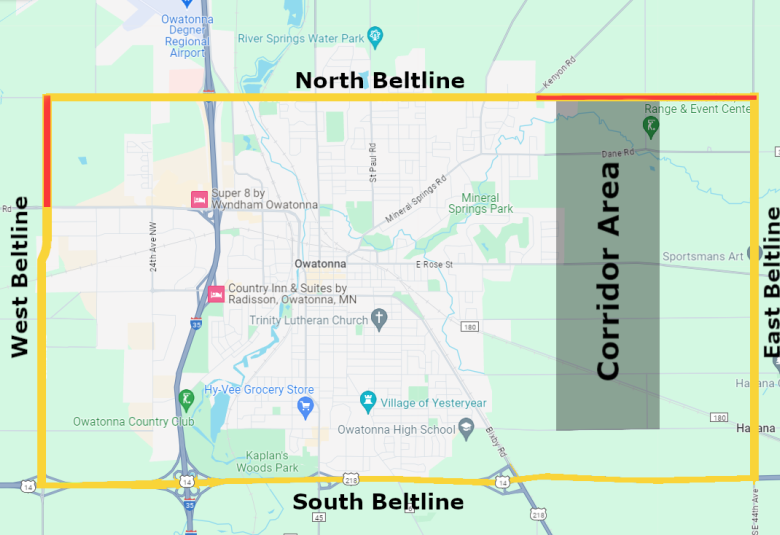East side corridor,  owatonna