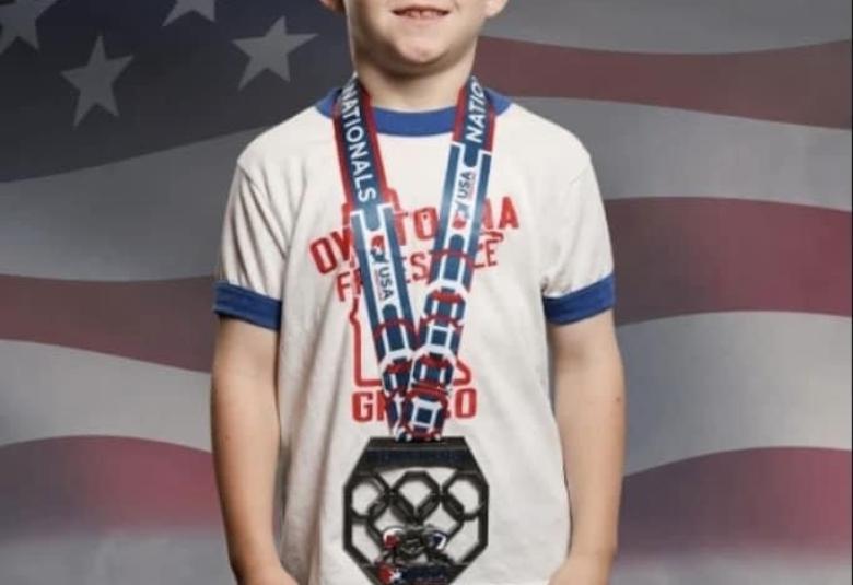 Owen Sorenson, kids' freestyle, champion, wrestling