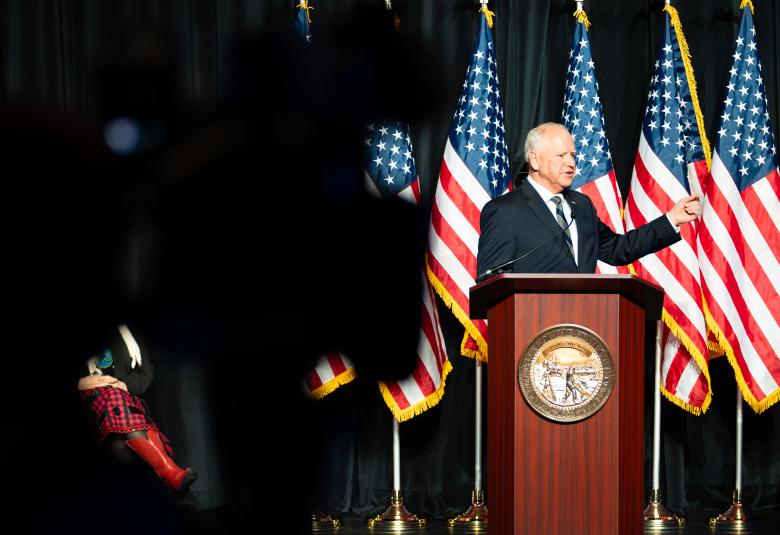 governor tim walz, owatonna, state of the state, mn