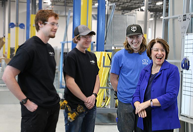 Klobuchar visit focuses on Youth Skills Training 