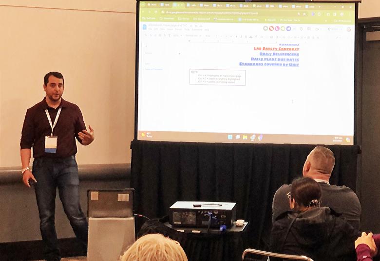 Josh Dumas, medford high school, teacher, digital science notebook